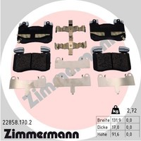 Zimmermann Bremsbelagsatz Scheibenbremse FüR KIA Stinger CK Genesis G70