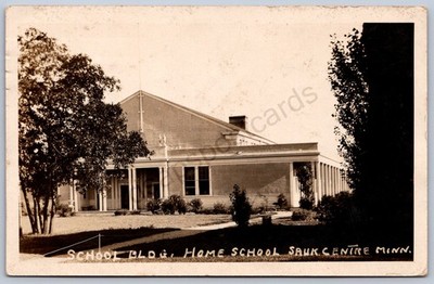 K39/ Sauk Centre Minnesota RPPC Postcard c1910 Home School Building 437