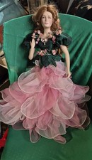 Vintage Franklin Mint Heirloom The Rose Princess 20" Porcelain Doll - 1989