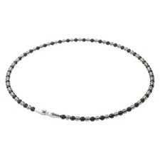 phiten RAKUWA Necklace EXTREME Crystal Touch Black Gray 45cm