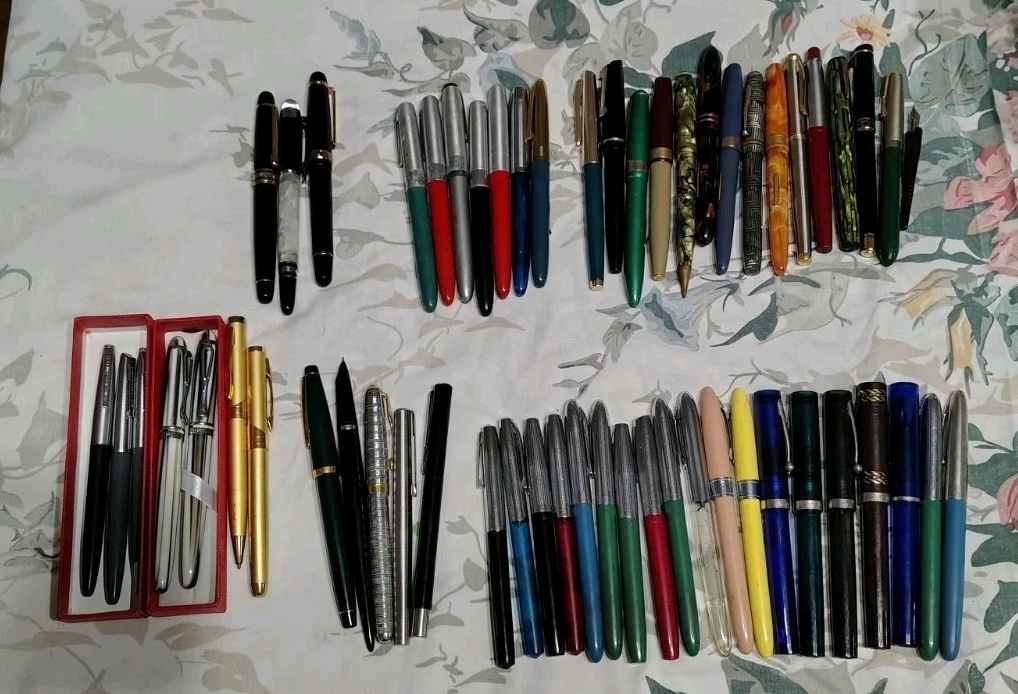 LOT OF 53 DIFFERENT FOUNTAIN PENS MOSTLY MADE IN USA - product detail image 1