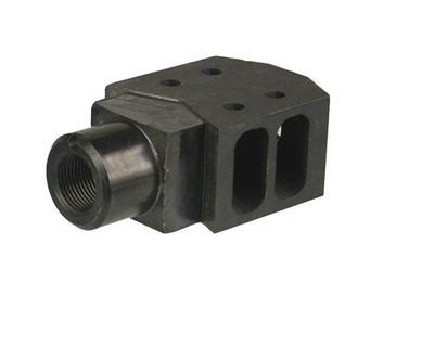 14X1 LH Heavy Duty Steel Tank Style Muzzle Brake For .308 7.62
