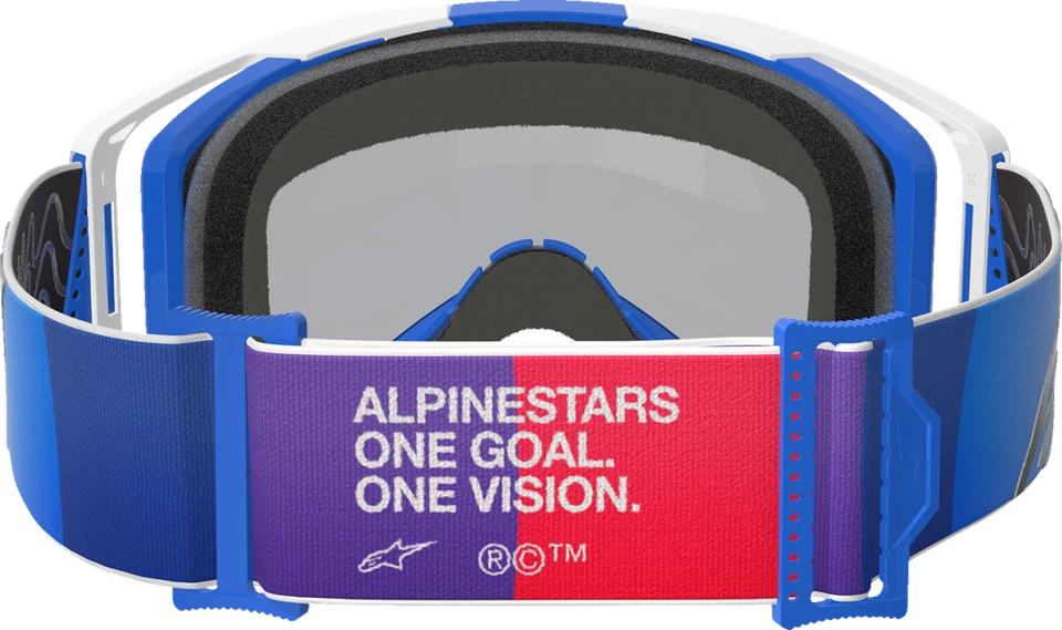 Alpinestars Vision 8 Gafas Azul/Blanco Azul Lente Espejo - Motocross Enduro Foto 4 de 4