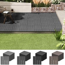 Interlocking WPC Composite Decking Tiles Outdoor Balcony Wood Effect Patio Tiles