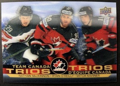 2021-22 Upper Deck Tim Hortons Team Canada Trios MacKinnon / O Reilly / Marner