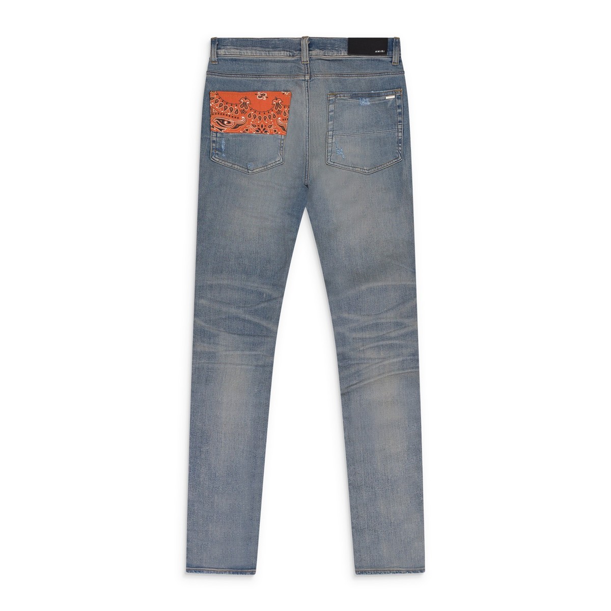 NWT AMIRI BLUE VINTAGE BANDANA ART PATCH SKINNY JEANS SIZE 36 NWT AMIRI BLUE VINTAGE BANDANA ART PATCH SKINNY JEANS SIZE 36