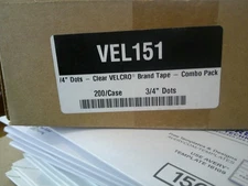 Velcro Brand Sticky-Back Coins 3/4" Thin CLEAR Fasteners 200 Circles 95194 NEW