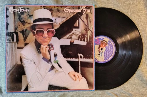 ELTON JOHN 💙❤️ GREATEST HITS Vinyl LP 1974 1st Pressing Record Album Insert VG+