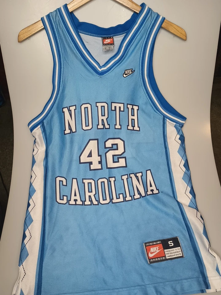 Vtg 90s Nike Jerry Stackhouse #42 UNC Tarheels Jersey Made In USA Size S - Image 3 of 4