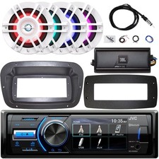 JVC KD-X560BT Marine Receiver, 4x 6.5" Speaker, 2-Channel 750W Class D Amplifier