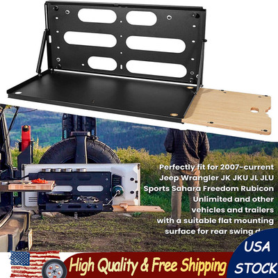 Drop Down Tailgate Table Storage Cargo Shelf for 2007-2023 Jeep Wrangler JK JL