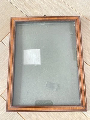Charmant Cadre ancien en bois / Marqueterie - A suspendre - Photo 1/3