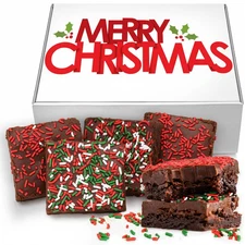 Christmas Gift Basket Chocolate Brownies Large Holiday Fresh Baked Food Gift Ind