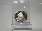 Vintage 1996  Christmas .999 1 Oz  Silver Round Santa Peace On Earth