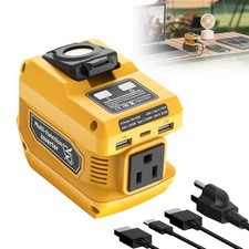 220W Power Inverter Compatible with Dewalt 20V Battery DC 20V to 110V AC