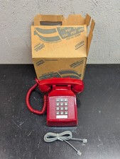 Cortelco Red Desk Desktop Telephone 250047-VBA-20M Corded Phone
