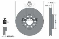 2X Bremsscheibe Vorderachse FüR Skoda VW Superb I Passat B5.5 Variant