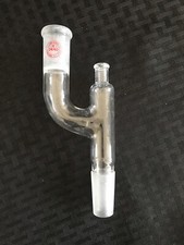 LABGLASS 24/40 10/18 Joint Glass 3-Way Claisen Distillation Connecting Adapter