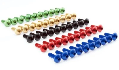 SEGO Motorcycle Car Aluminium Pan Head Screws Aluminium Torx M5 M6 Anodised 5mm 6mm