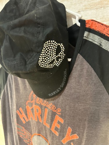 Harley Davidson Women's Graphic T- Shirt and Baseball Cap - Picture 2 of 4