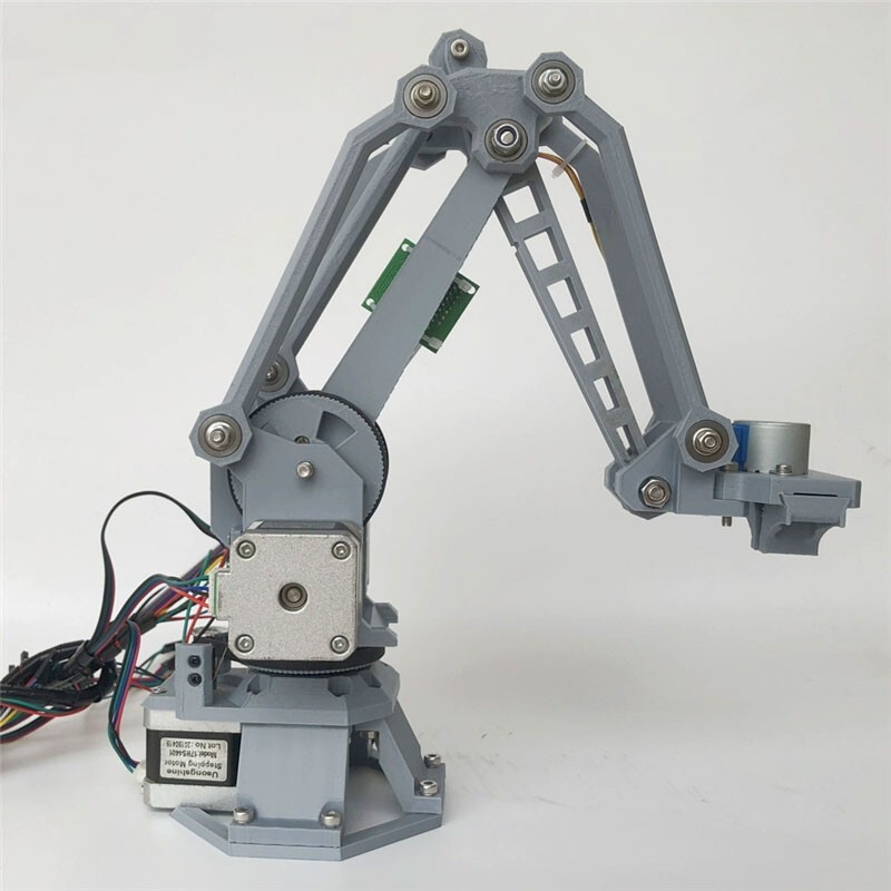 3D Printed 4-Axis Robot Arm Assembled Mechanical Arm of High