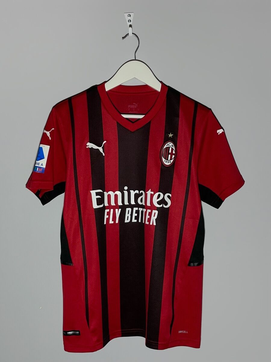 AC Milan Puma 2021/22 Home Y2k Streetwear Football Shirt AC Milan Puma 2021/22 Home Y2k Streetwear Football Shirt