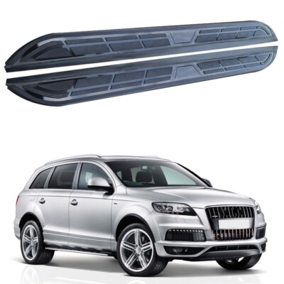 Fit Audi Q7 2006-2015 2PCS Running Boards + brackets Side Steps ALU Nerf Bars