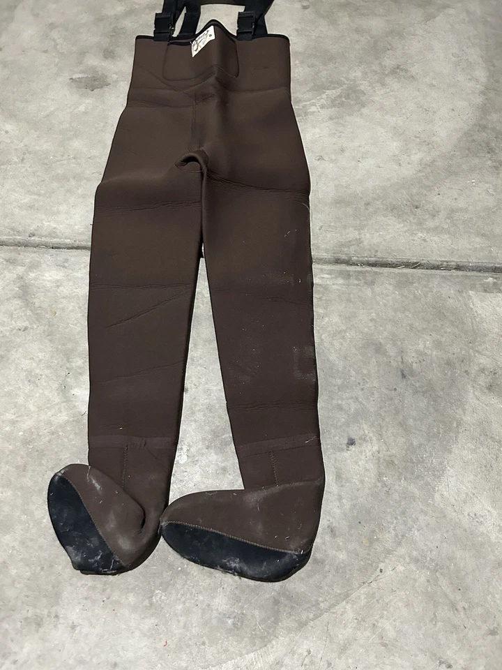 FiShing Cabela's Neoprene Insulated Stockingfoot Chest Waders Brown Size Small - Image 2 of 4