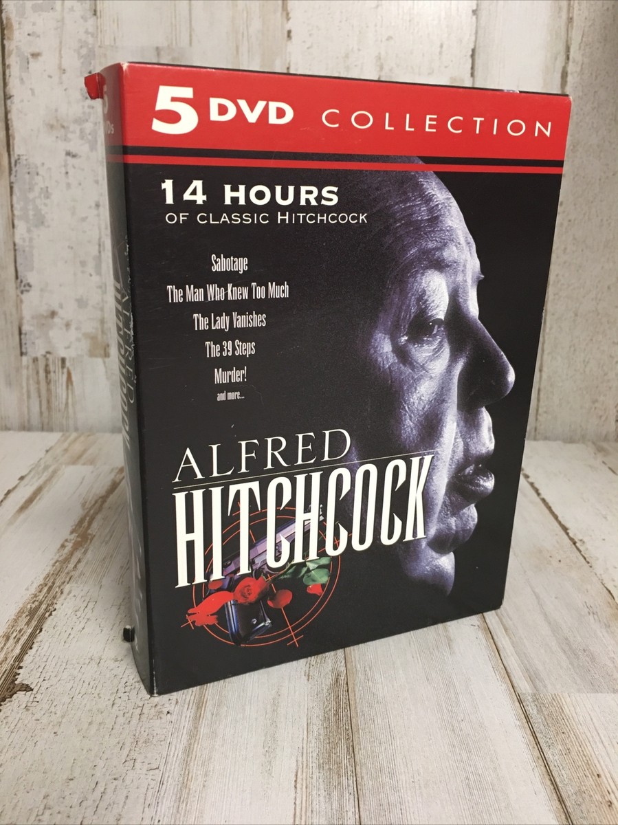 Alfred Hitchcock DVD 5 Disc Collection Set 14 Hours Box Set Black