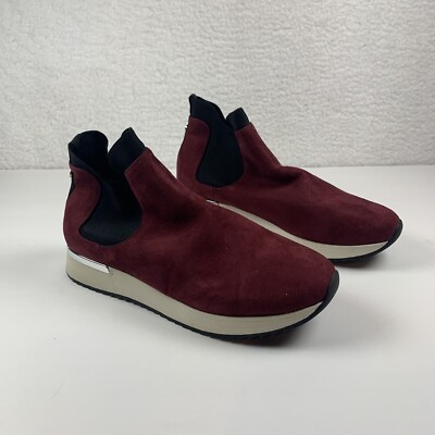 Kenneth Cole Reaction Boots Size 10 Womens Cameron Jogger Chelsea Boots Burgundy