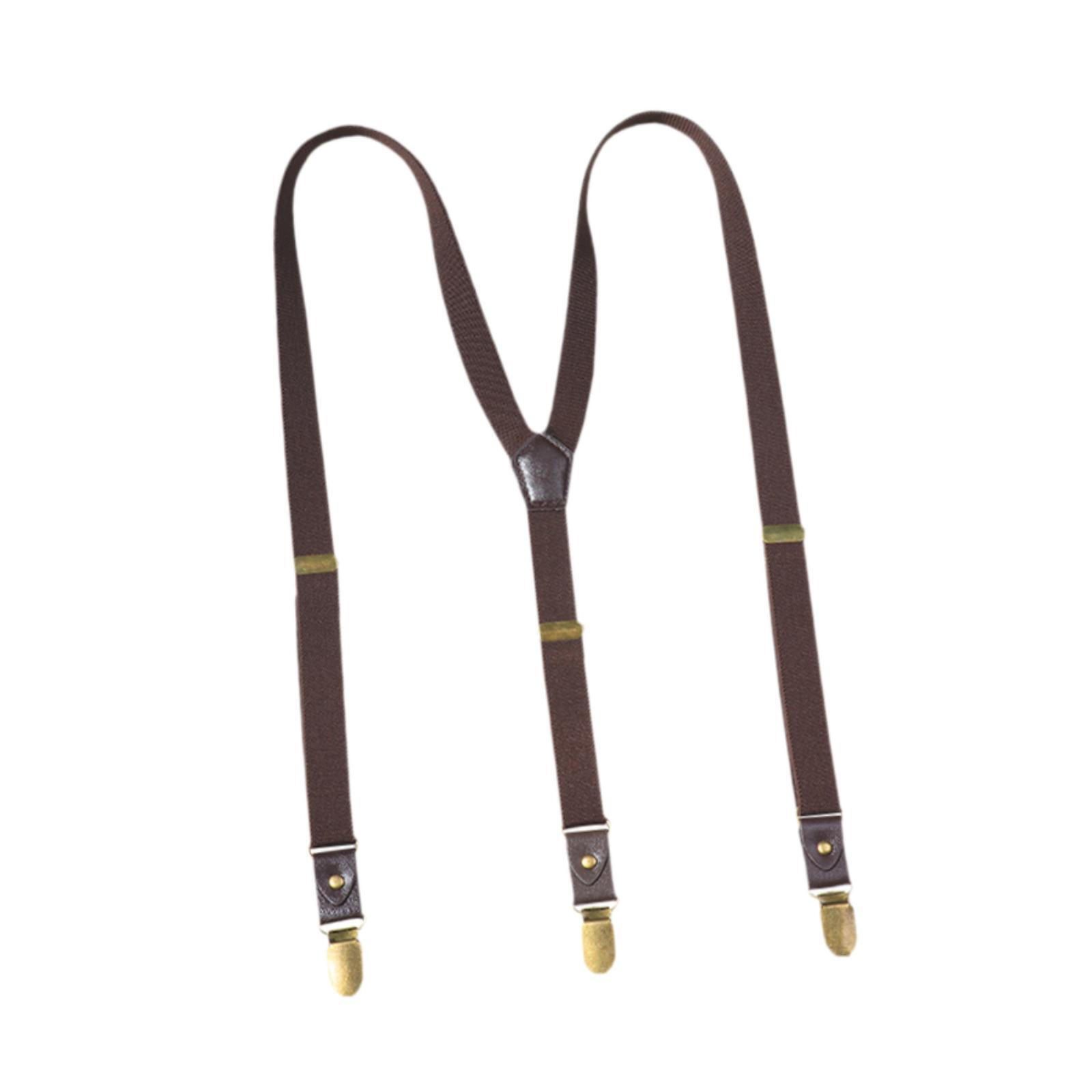 Mens Suspenders Supplies with 3 Clips for Formal Wear Tuxedo Formal Events