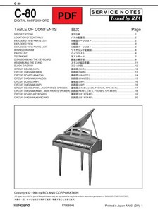 Roland C-80 Service Manual with Electronic Schematics (ENG / JAP)
