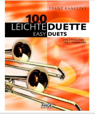 Musiknoten: 100 beliebte, leichte Duette für Posaune, Euphonium oder Bariton
