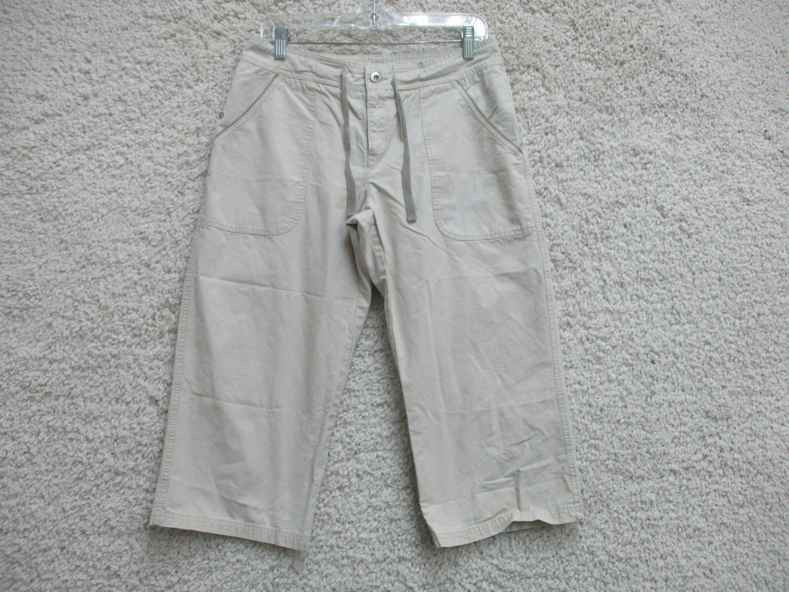 Pantalone Merrell 8 donna taglia regolare beige Capri ripstop chino tasche escursionismo