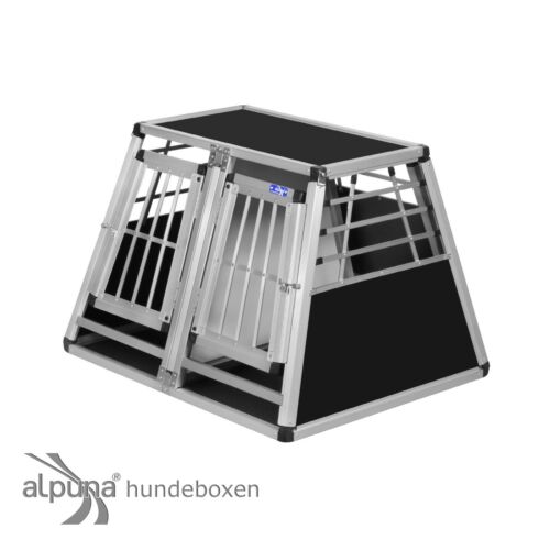 N16 Hundetransportbox Doppelbox Aluminium Transportbox Hundebox Hunde Alubox - Afbeelding 1 van 7