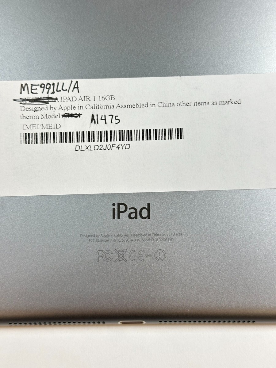 Apple iPad Air A1475 16GB (Wi-Fi + Cellular Unlocked) Black