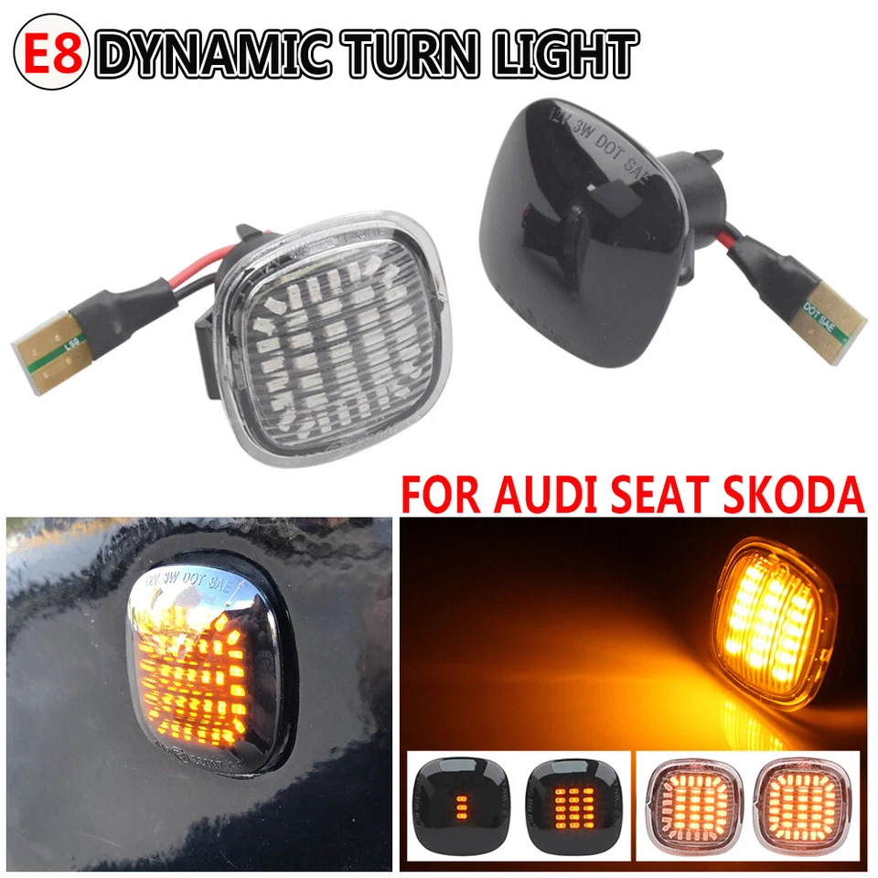 Luz de giro LED para SEAT León Ibiza Audi A3 Skoda Octavia Foto 2 de 4
