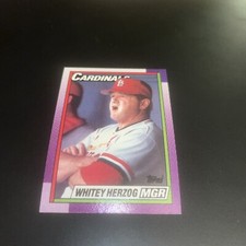 1990 TOPPS WHITEY HERZOG #261 St Louis Cardinals Hall Of Fame