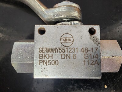 PISTER 1113 BKH G1/4'' BALL VALVE PN 500 DN 06 NEW.