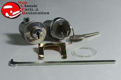 58, 60, 63 Impala Locks, Glovebox & Trunk Original OEM Logo Pear Head Keys New