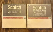 2 NEW Sealed Vintage Recording Tape Scotch Magnetic 111 3M 7  Reel 1/4" x 1200  