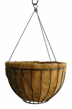 Image of Metal Hanging Basket Coco Liner Decorative Flower Planter Plant Pot 14" 17" 20"