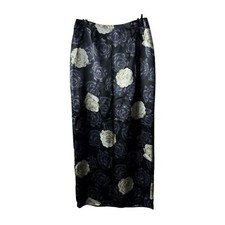 Vintage 90s Y2K Dark Moody Floral Romantic Grunge Goth Maxi Skirt Size 11