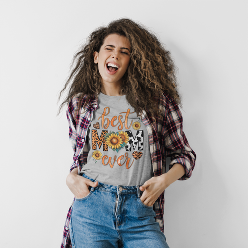 Best Mom Ever T-Shirt, Mother's Day Gift, Casual Wear, Birthday Gift, Sunflower