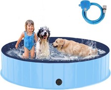 Sportout Foldable Dog Pool Collapsible Hard Plastic Pet Swimming Bathing NEW 