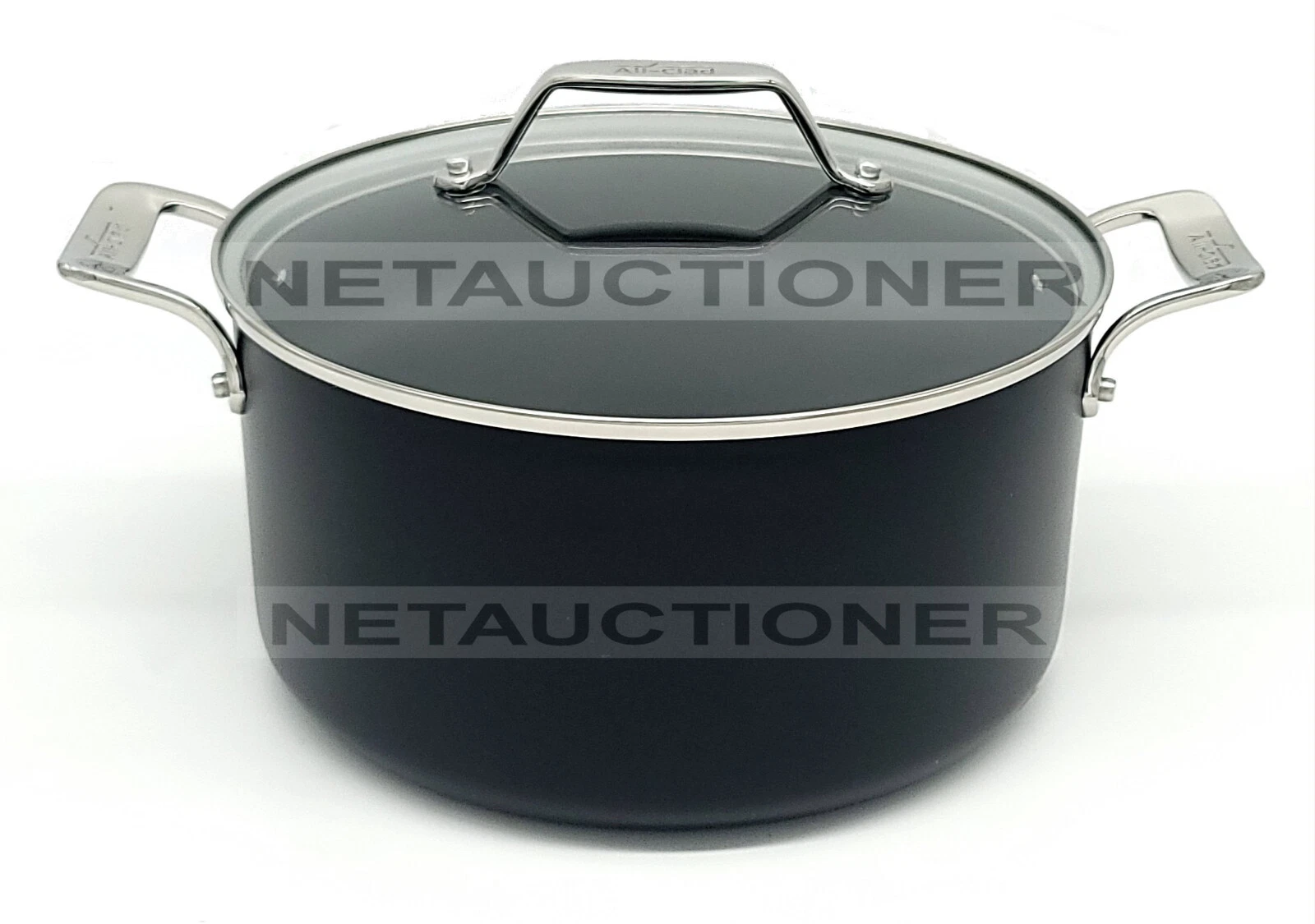 New ALL-CLAD Hard Anodized Nonstick 7Qt Stockpot /Soup Pot / Dutch Oven with Lid