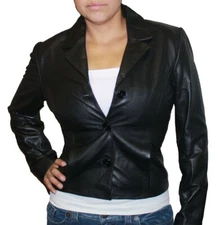 Women Genuine Soft Leather Buttons Closure Fitted Brand New Jacket Handcrafted