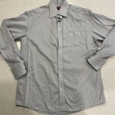 Eton Shirt Mens 16.5 (42) Blue Long Sleeve Vintage Formal Dress Button Up Light