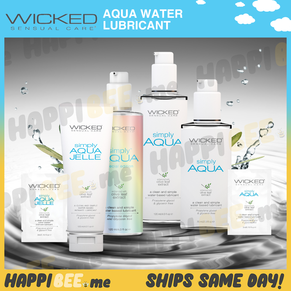 Wicked Simply Aqua Water Lubricant🍯H2O Naturals Liquid Jelly Glide Sex Lube  Gel