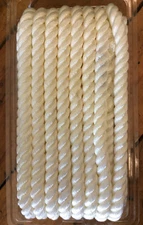 Seachoice 3-Strand Twisted Boat Nylon Dock Line Rope Clam 3/4" x 35' White 42641